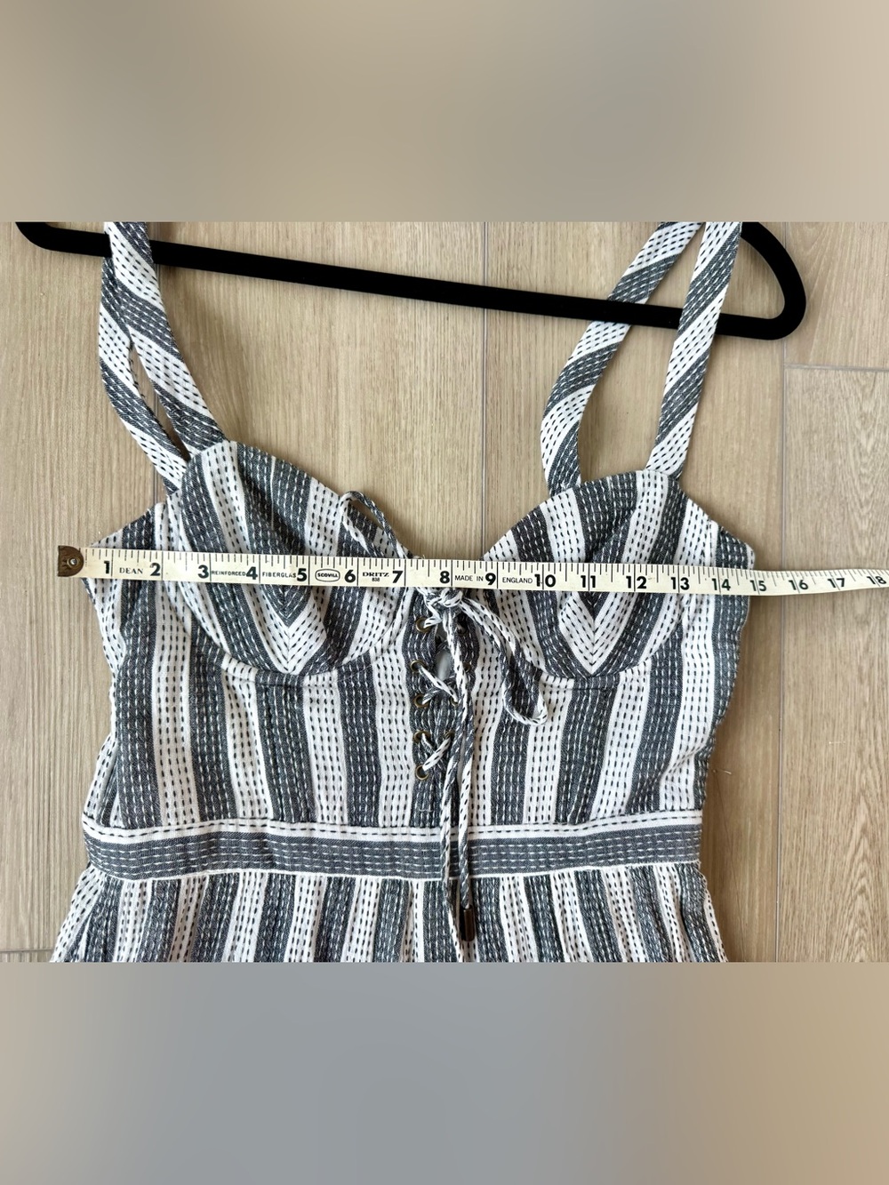 House of Harlow 1960 x Revolve Nadia Maxi Dress Stripe Lace Up S Boho EUC - Picture 14 of 15